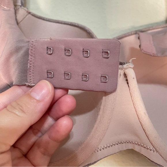 Soma Stunning Support Geo Lace Full Coverage Bra 38C Padded Cup Underwire Tan - Picture 4 of 5